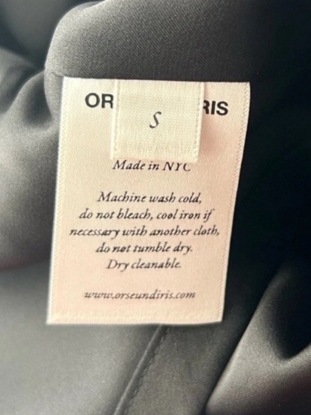 NWT Orseund Iris Le Club Satin Top Black - Picture 9 of 10